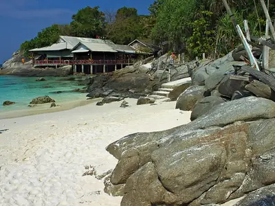 Rocks and beach on Racha Yai (Raya)