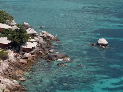 Shark Bay from above, seen from John Suwan Rock