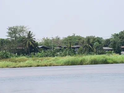 Ping River at Tak with riverside trees and houses on the far bank