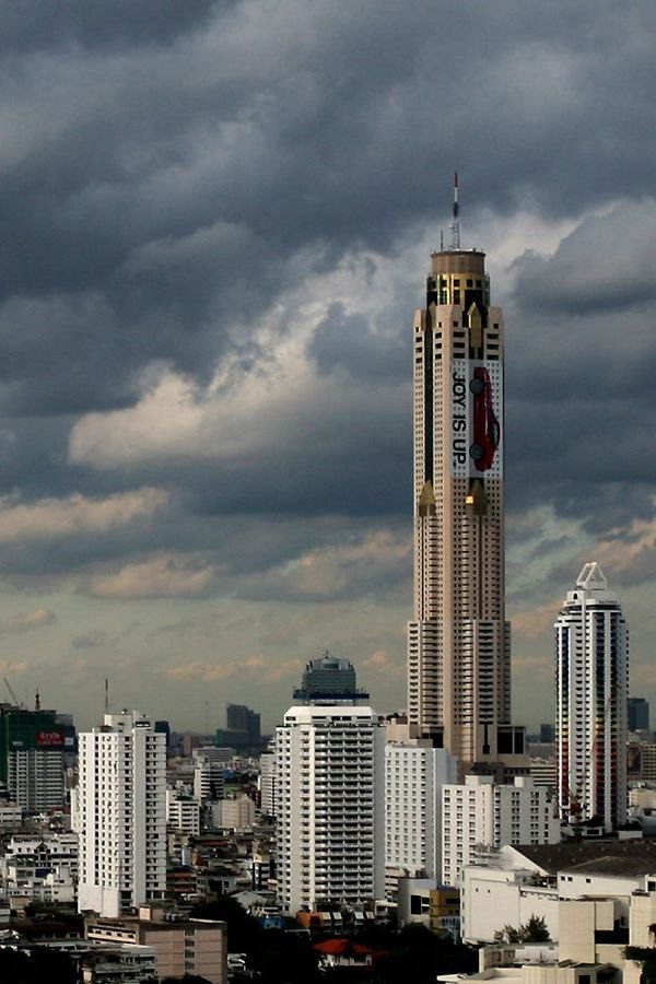 Baiyoke Sky Roof Top Bar & Observation Deck, rooftopbar in Bangkok – foto van het gebouw