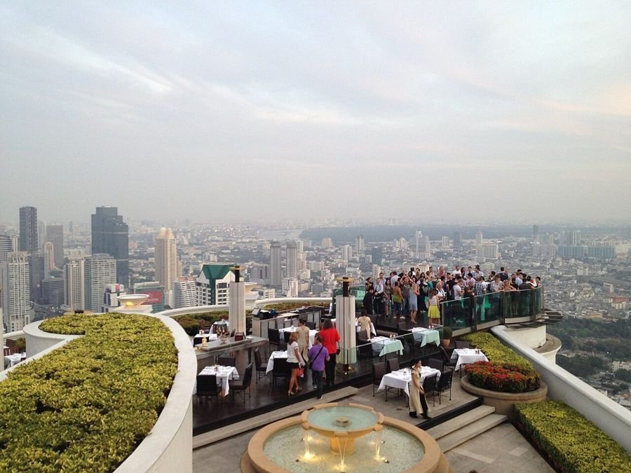 Sirocco, rooftopbar in Bangkok – foto van het gebouw