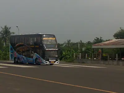 Bus at Thunder Castle Buriram, Thailand