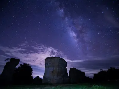 Mo Hin Khao, the hill of hugh rock formations located in the area of Phu Laen Kha National Park, Chaiyaphum Province