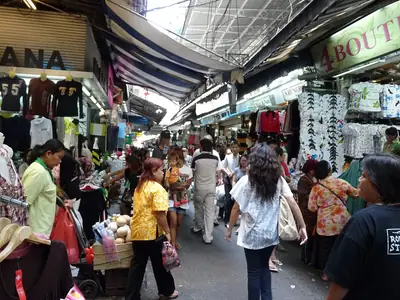 Shopping street in Bangkok.
