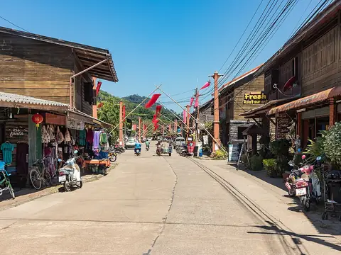 Main Street of Lanta Old Town, Ko Lanta, Thailand