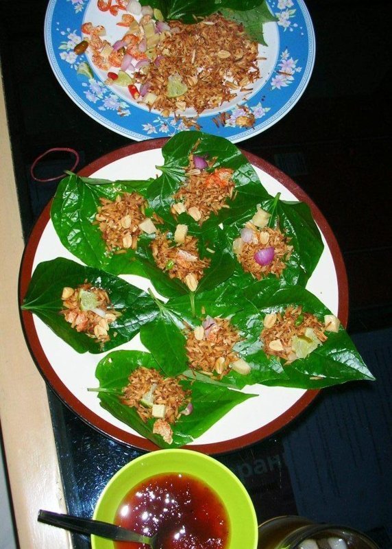 Miang (gefermenteerde theebladeren) – เมี่ยง (Thais gerecht)