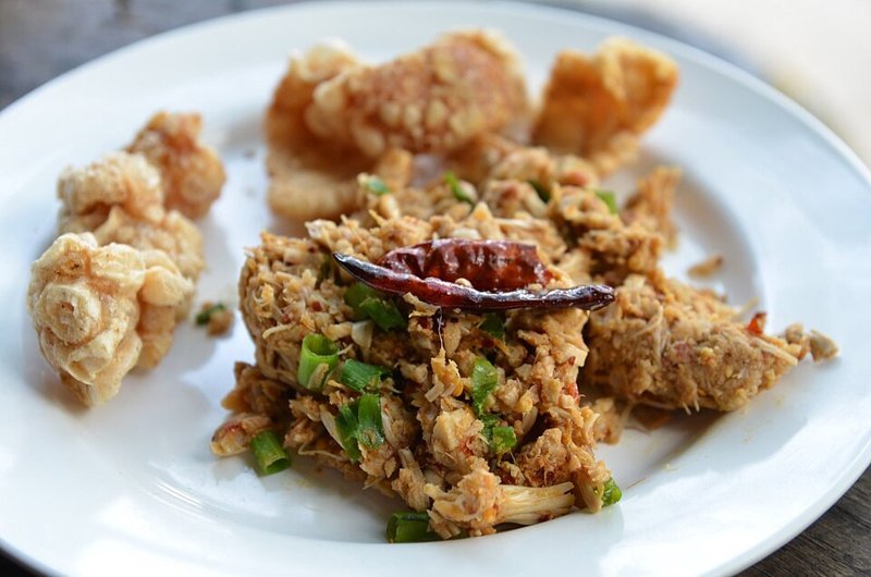 Tam khanun (jackfruitsalade) – ตำขนุน (Thais gerecht)
